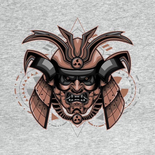 samurai mask head by SHINIGAMII